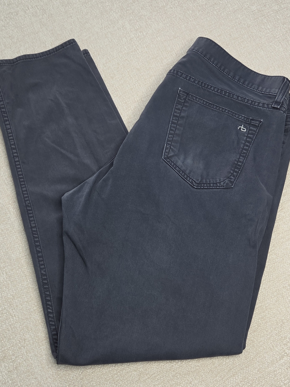 Rag & Bone Standard Issue Fit 2 Slim Pants Mens 36 Navy Blue Made in USA